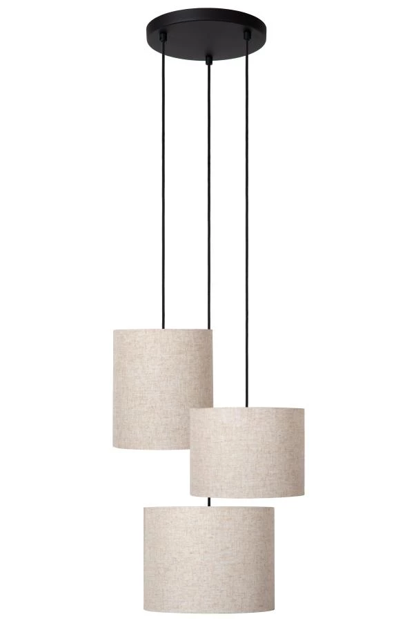 Lucide MAYA - Pendant light - Ø 46 cm - 3xE27 - Cream - turned off